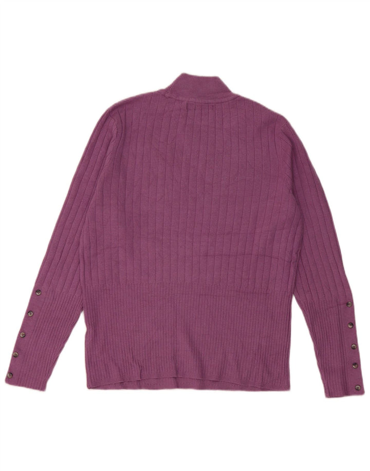Marks & Spencer Womens Turtle Neck Jumper Sweater UK 14 Medium Purple