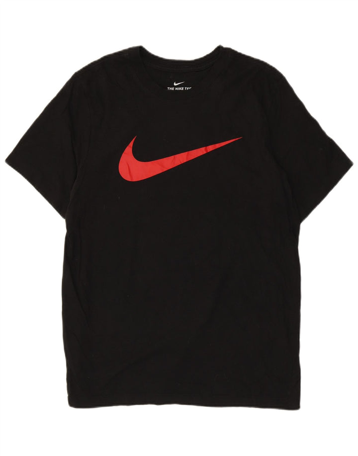 Nike Mens Graphic T-Shirt Top Medium Black Cotton