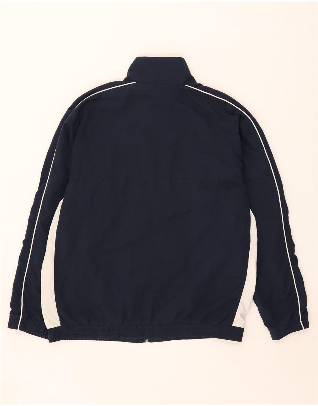 UMBRO Mens Tracksuit Top Jacket Large Navy Blue Colourblock Polyester