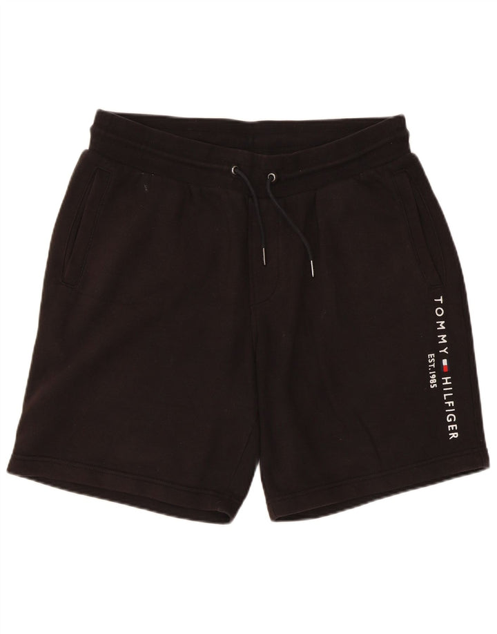 Tommy Hilfiger Mens Graphic Sport Shorts Medium Black Cotton