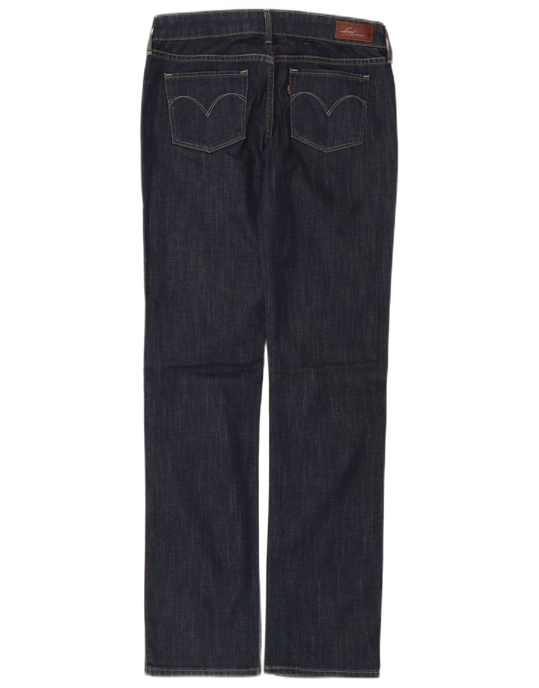 Levi's Womens Slight Curve Straight Jeans W26 L32 Navy Blue Cotton