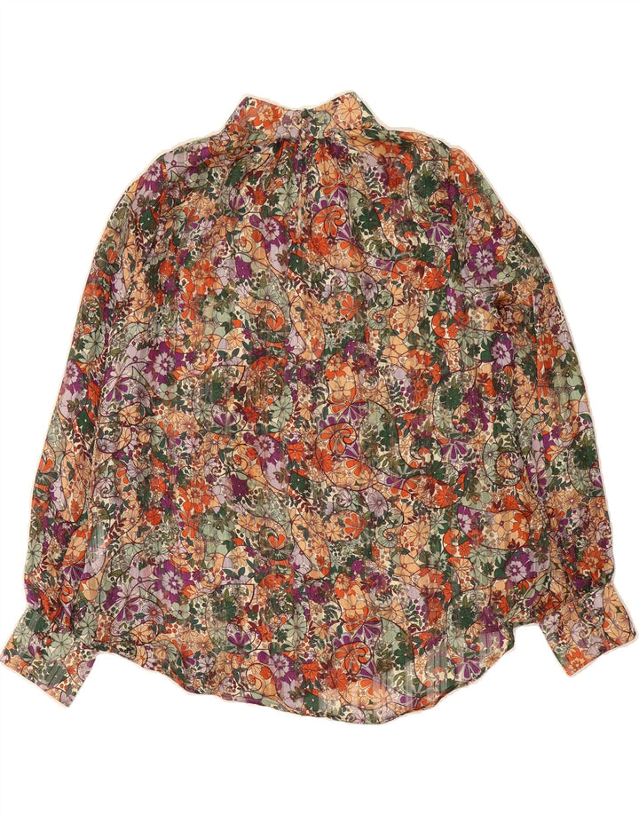 LAURA TORELLI Womens Blouse Top UK 14 Medium Multicoloured Floral Vintage Laura Torelli and Second-Hand Laura Torelli from Messina Hembry 