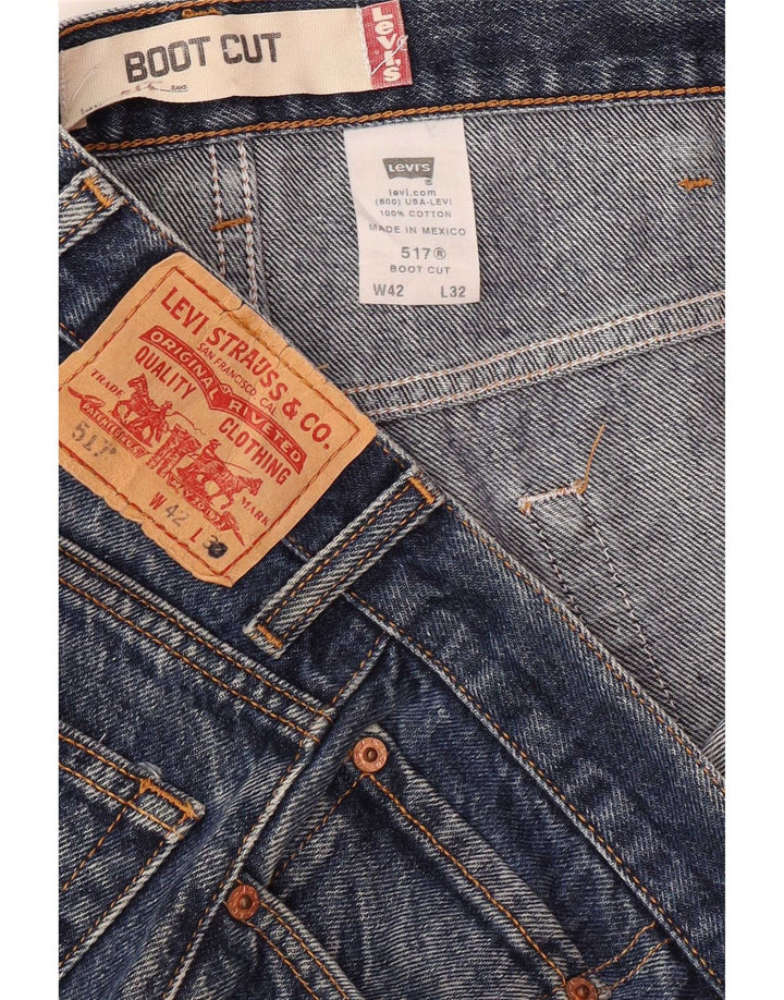Levi's Mens 517 Bootcut Jeans W42 L32 Μπλε βαμβακερό