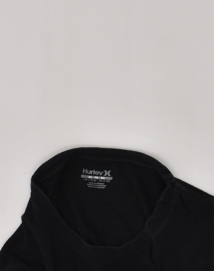 HURLEY Boys Graphic T-Shirt Top 13-14 Years XL Black Cotton | Vintage Hurley | Thrift | Second-Hand Hurley | Used Clothing | Messina Hembry 