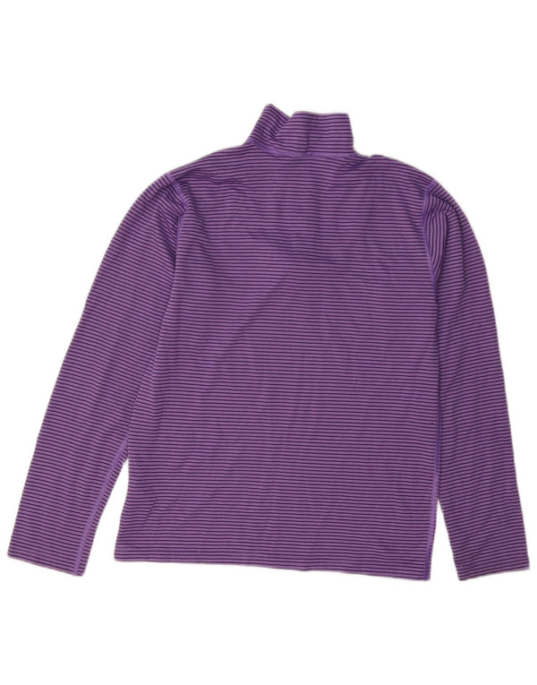Patagonia Girls Pullover Tracksuit Top 13-14 Years XL Purple Pinstripe