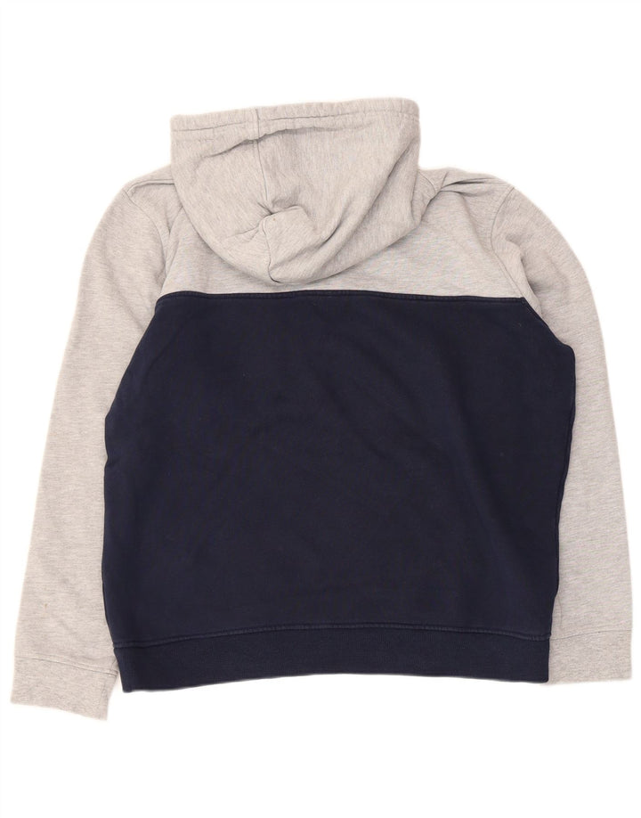 Fat Face Herre Knap Hals Hættetrøje Jumper Medium Grå Colourblock Bomuld