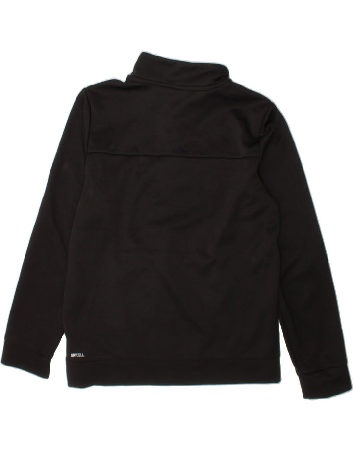 PUMA Boys Zip Neck Sweatshirt Jumper 11-12 Years Large Black Polyester Vintage Puma and Second-Hand Puma from Messina Hembry 