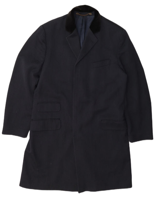 Vintage Ανδρικό Πανωφόρι UK 42 XL Navy Blue Wool