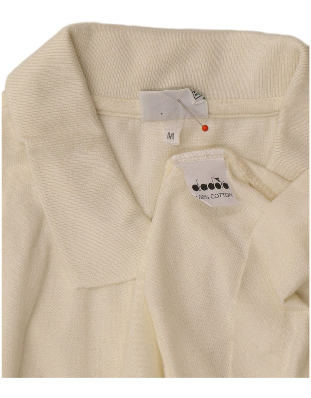 Polo Uomo DIADORA Cotone Bianco Sporco Medio
