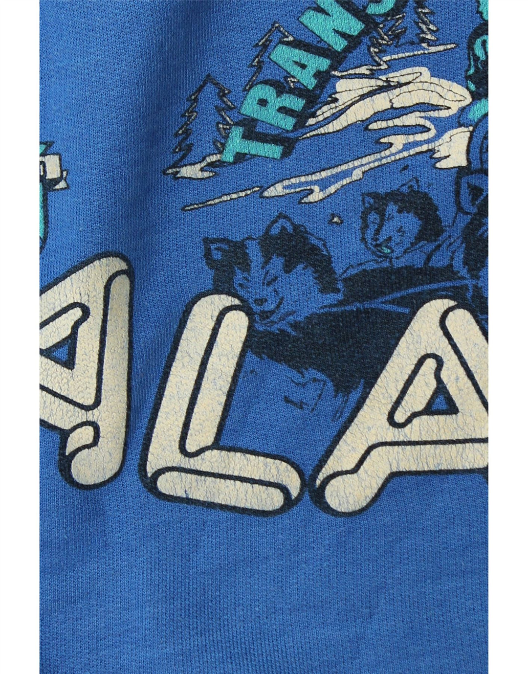 Alaska Mens Graphic Sweatshirt Jumper Large Blue