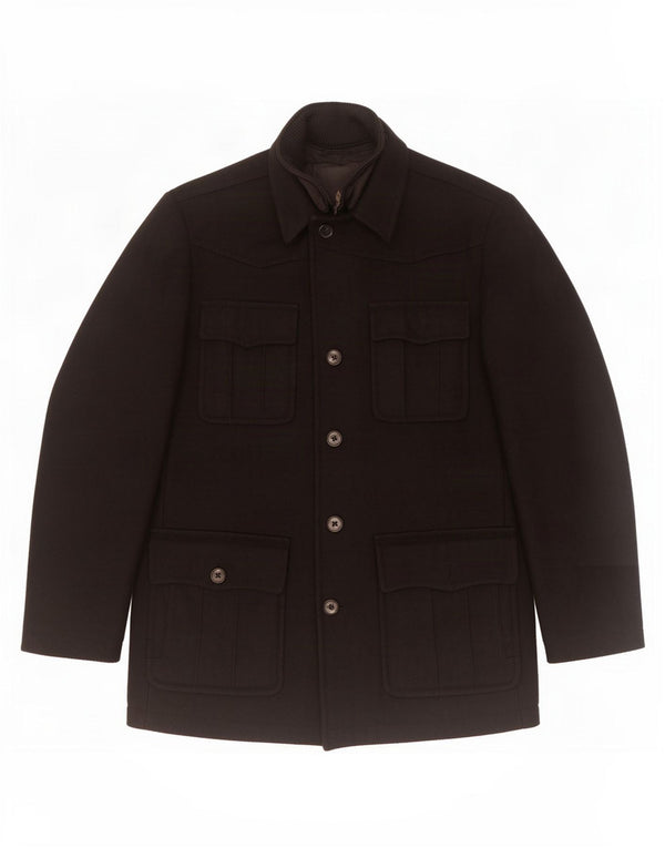 S.Oliver Chaqueta utilitaria para hombre UK 42 XL Lana negra