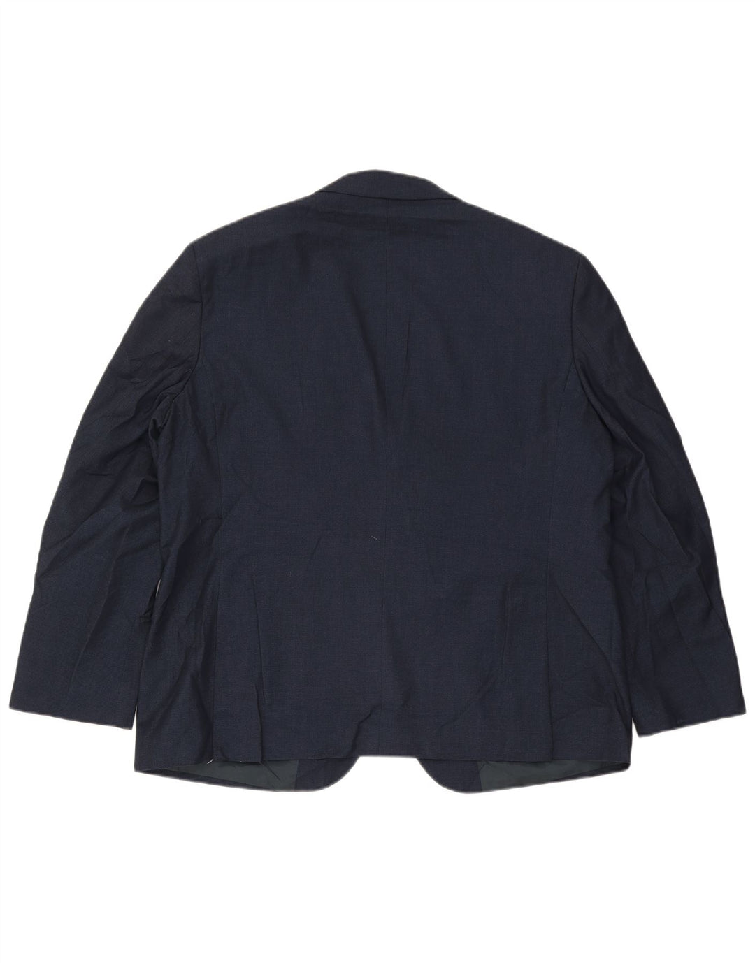 Marks & Spencer Mens 2 Button Blazer Jacket UK 46 XL Navy Blue Polyester