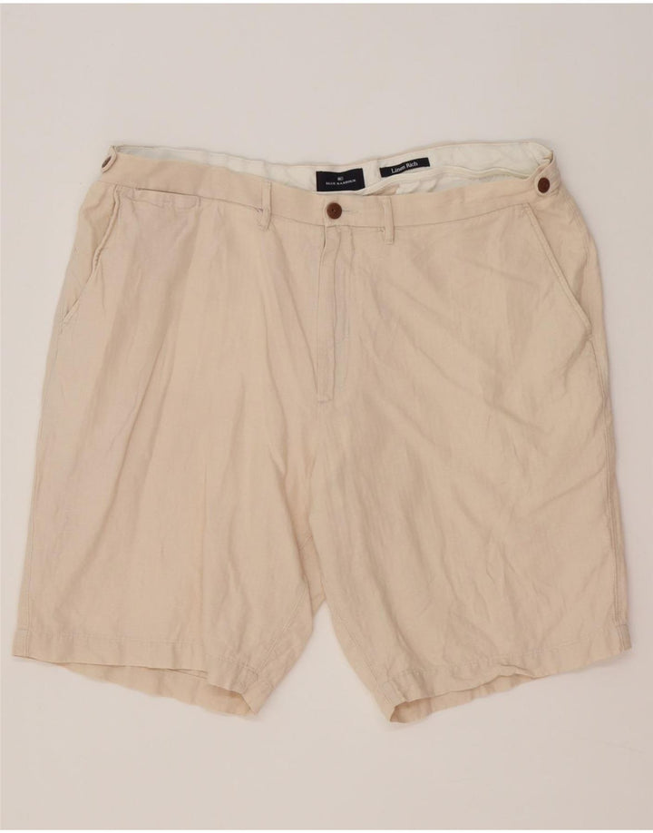 Marks & Spencer Mens Chino Shorts W42 XL Beige Linen