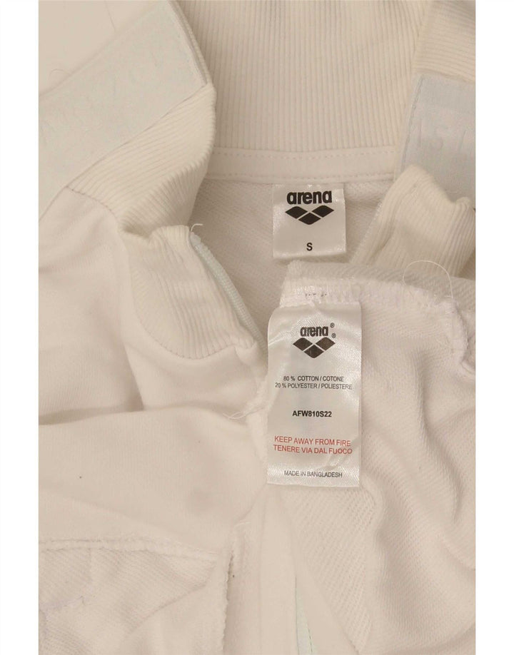 Giacca da ginnastica oversize da donna Arena UK 10 piccola in cotone bianco