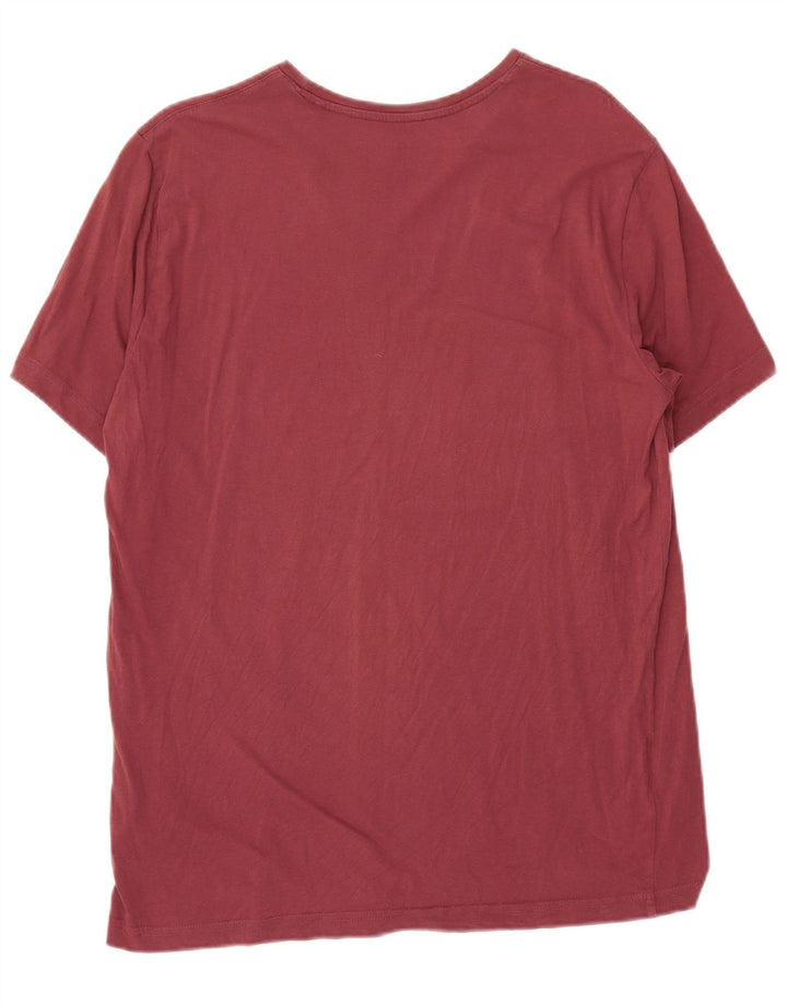 Mustang Mens Graphic T-Shirt Top XL Maroon Cotton