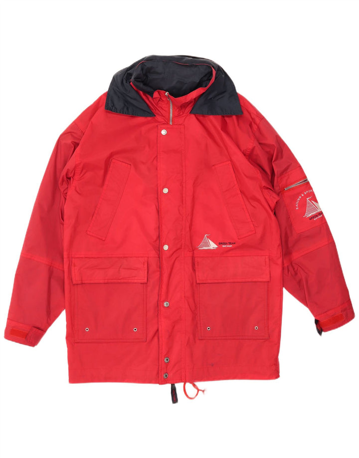 Ανδρικό Windbreaker Jacket VINTAGE UK 38 Medium Red Polyamide