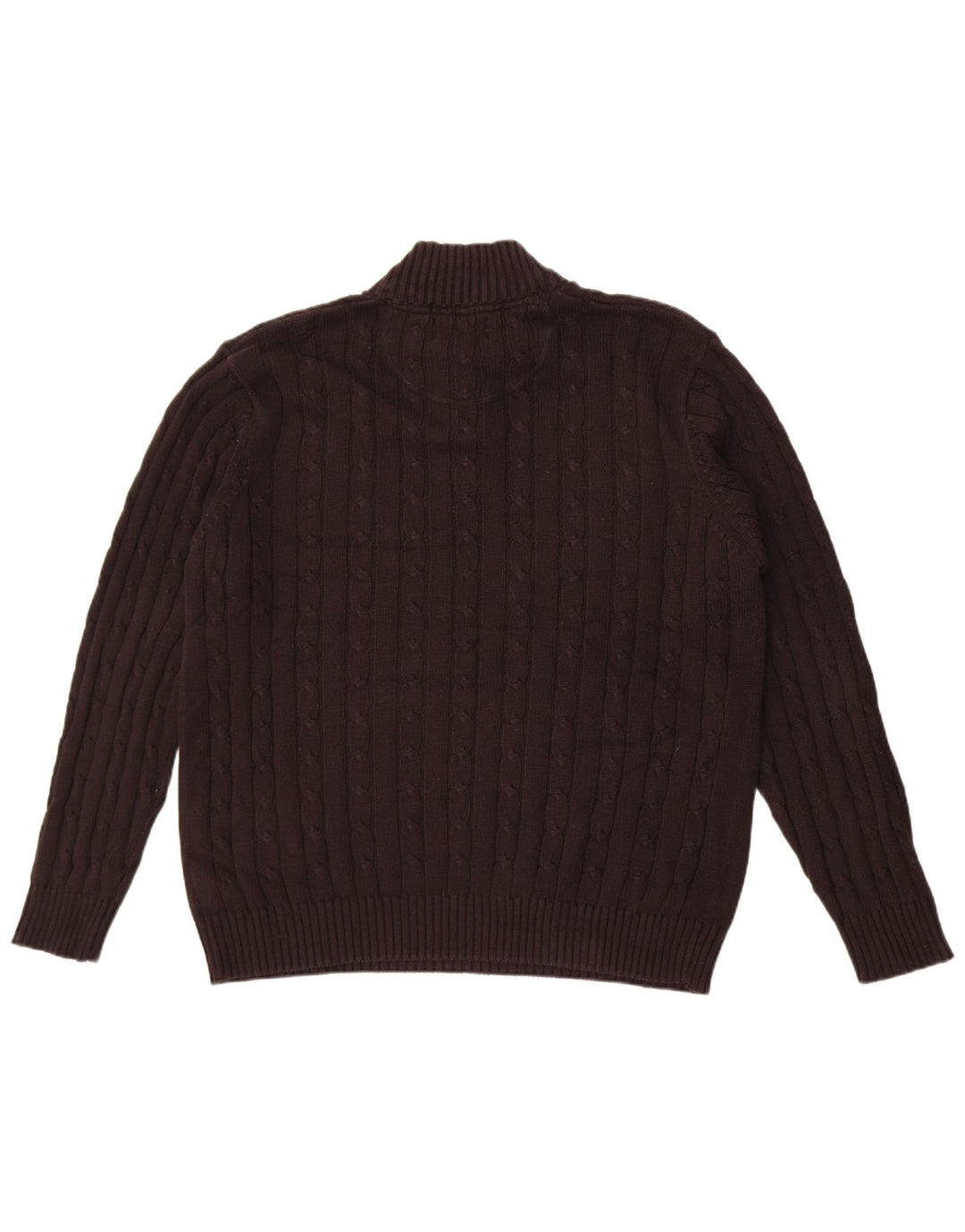Marks & Spencer Mens Blue Harbour Zip Neck Jumper Sweater Large Black