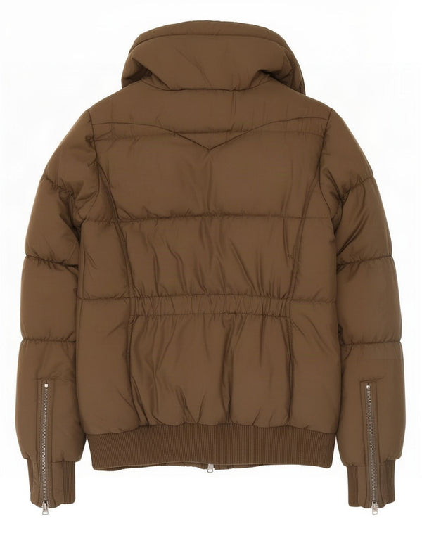 Jaqueta acolchoada superdimensionada feminina Levi's UK 6 XS cáqui poliéster
