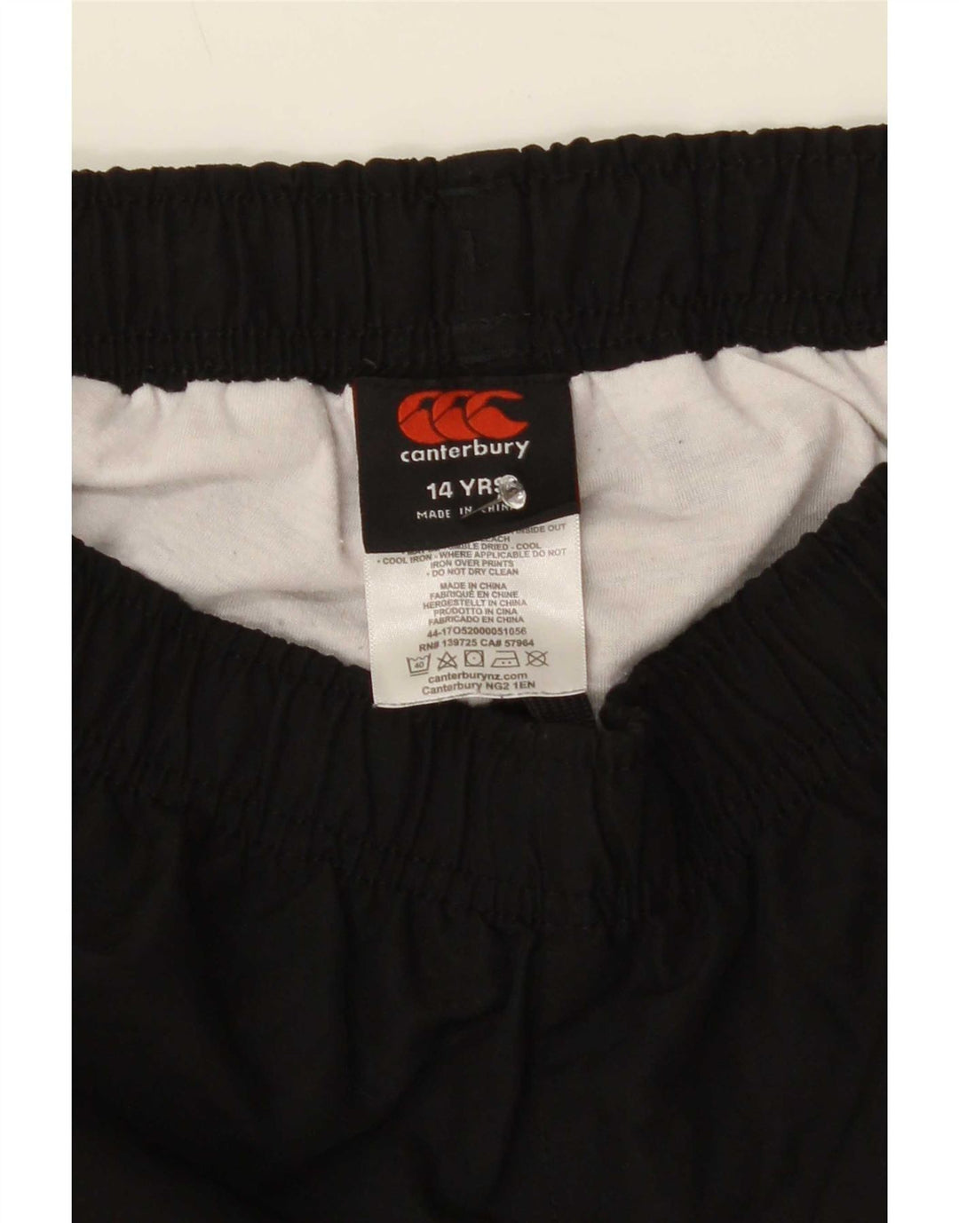 Canterbury Boys Graphic Tracksuit Trousers 13-14 Years Black Polyester