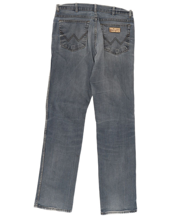 Wrangler Mens Texas Stretch Straight Jeans W34 L36 Blue Cotton