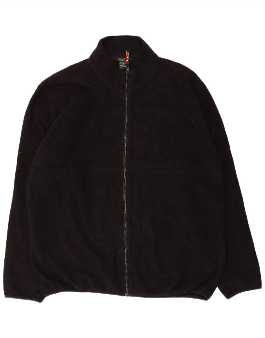 L.L.Bean Mens Fleece Jacket UK 42 XL Black Polyester