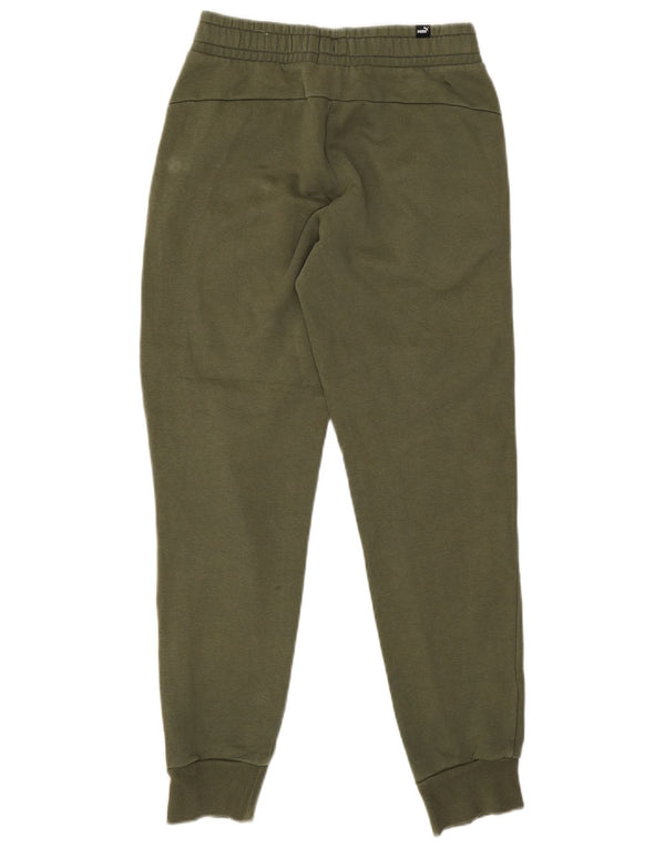 Puma Womens Tracksuit Trousers Joggers UK 6 XS Khaki Cotton