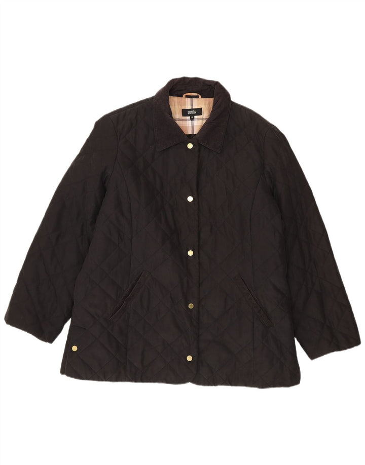Женская стеганая куртка Marks & Spencer UK 20 2XL, черный полиэстер