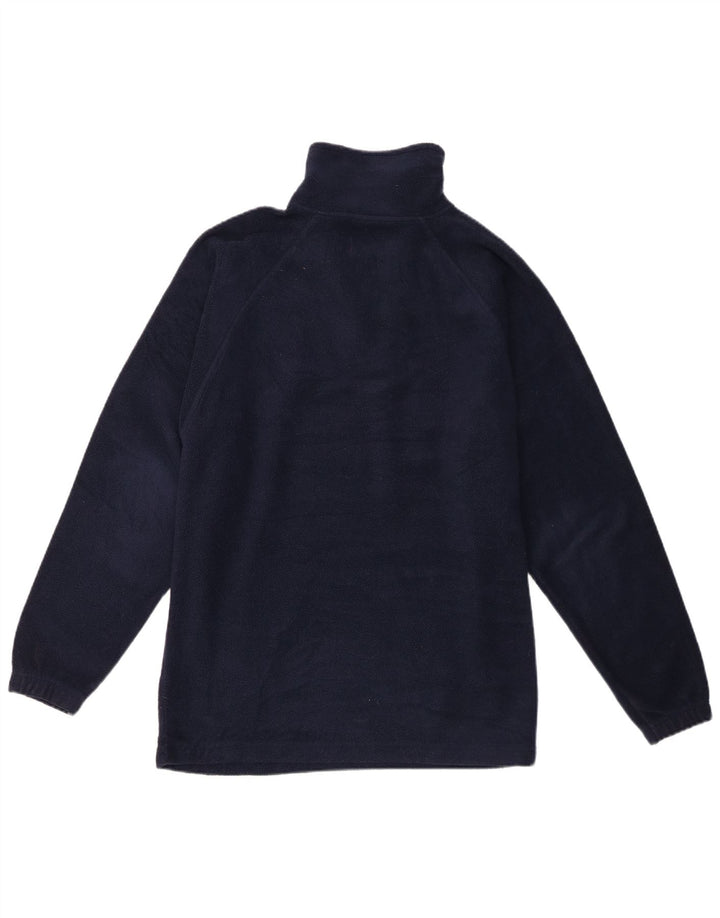 Maglione in pile da uomo Kappa con zip e collo piccolo in poliestere blu navy