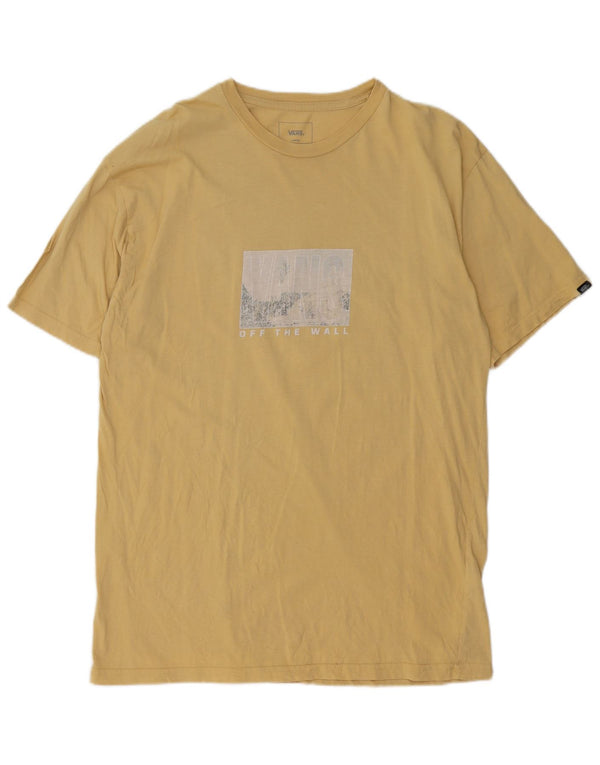 T-shirt grafica da uomo con vestibilità classica Vans, taglia grande, in cotone giallo