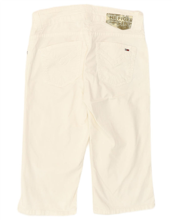 Tommy Hilfiger Womens Denim Bermuda Shorts W26 Small White Cotton