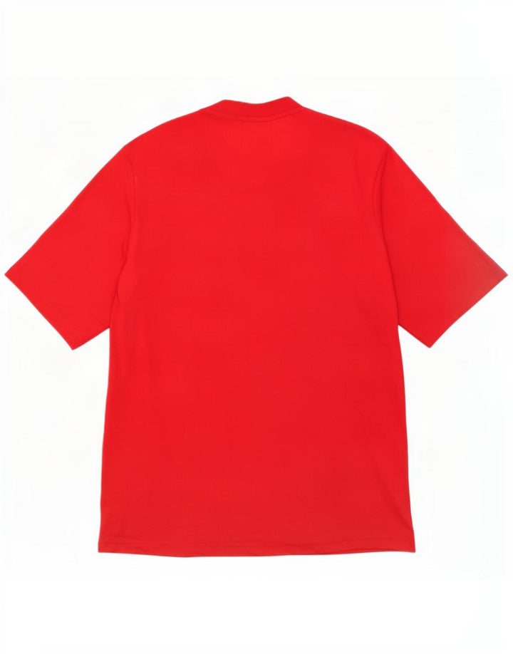 T-shirt Adidas Climalite da uomo Top in poliestere rosso medio