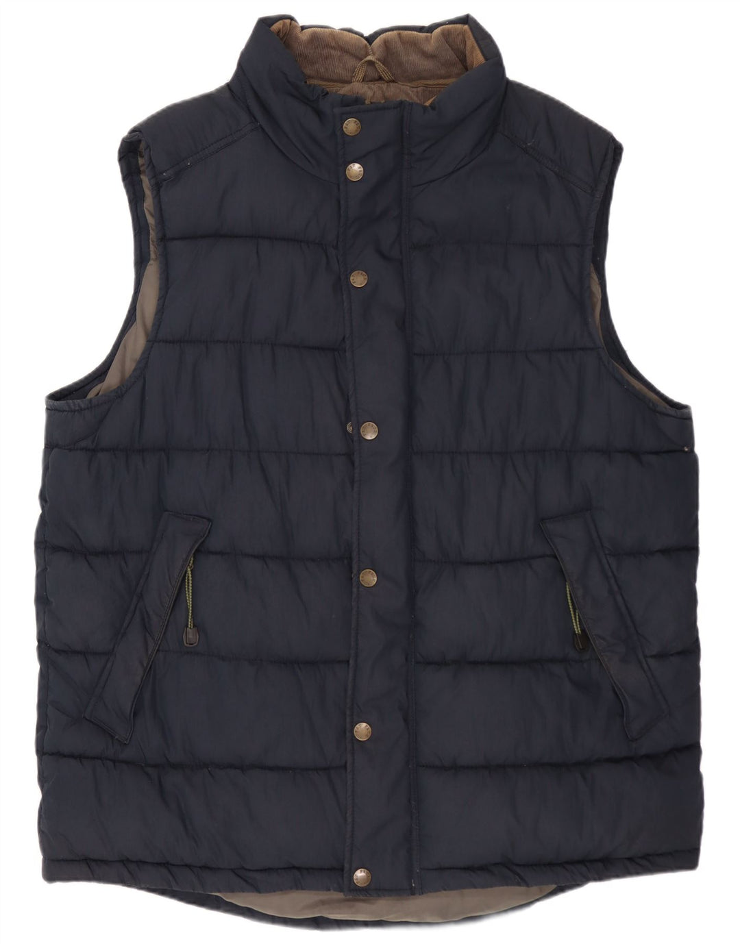 FAT FACE Mens Padded Gilet UK 42 XL Navy Blue Polyester
