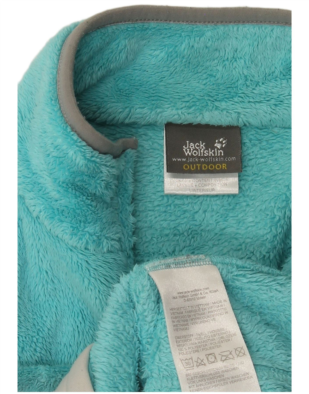 Jack Wolfskin Dame Fleecejakke UK 14 Medium Blue Polyester