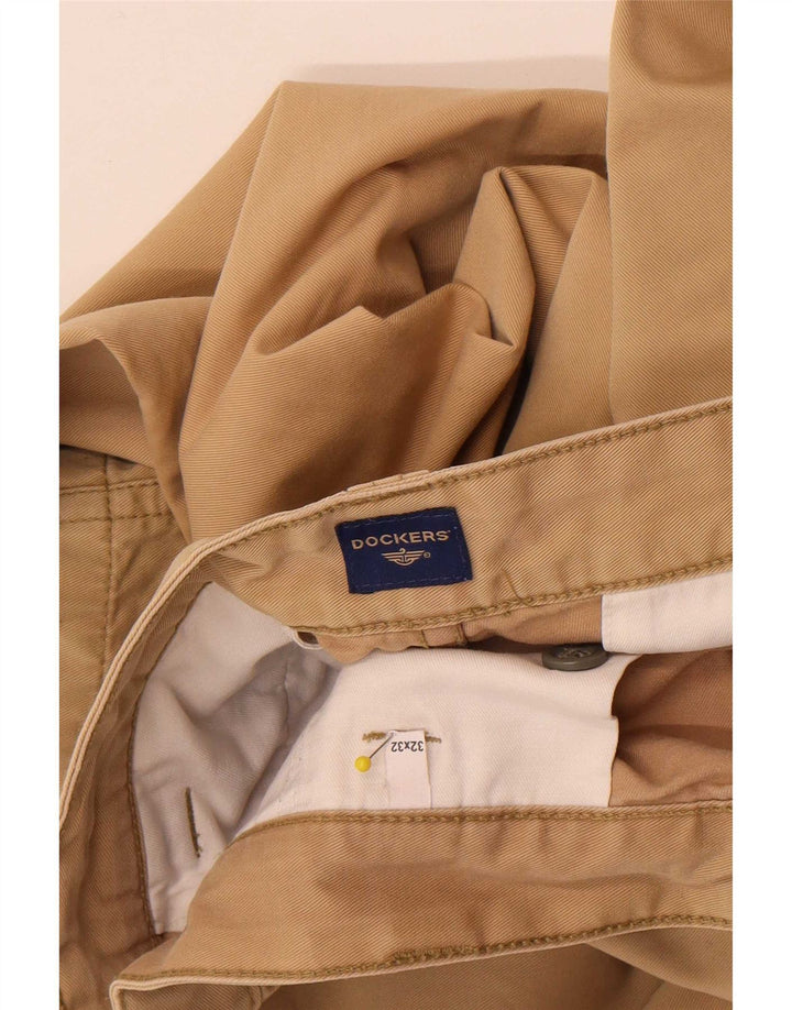 Dockers Mens Straight Chino Trousers W32 L32 Beige