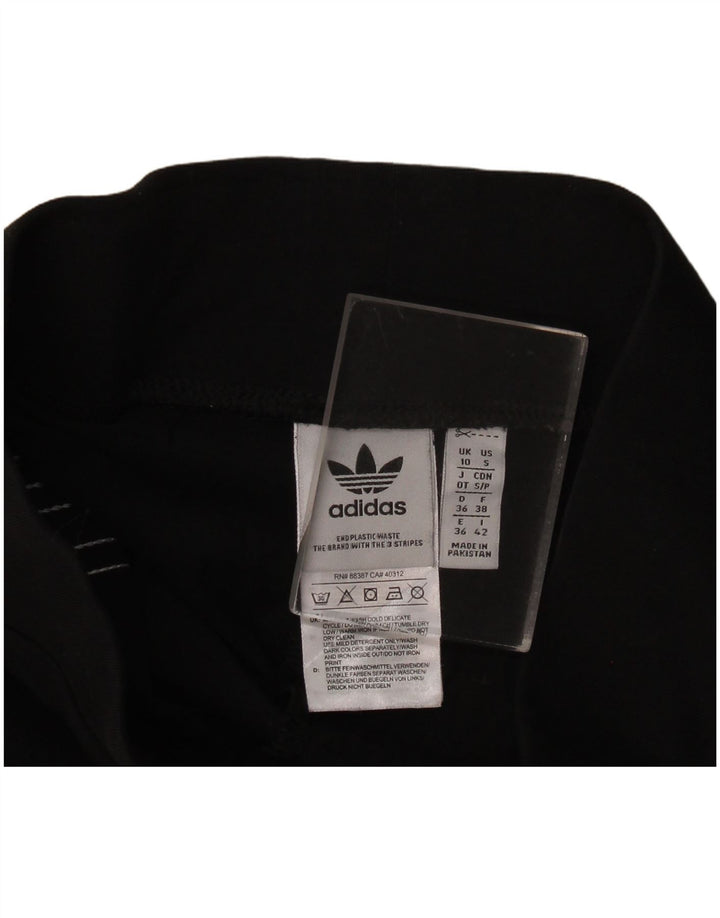 Adidas Womens Leggings UK 10 Small Black Cotton