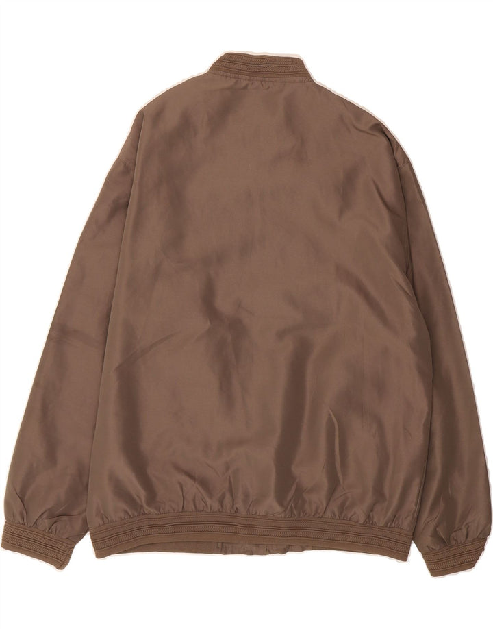 VINTAGE Mens Bomber Jacket UK 38 Medium Brown Cotton Vintage Vintage and Second-Hand Vintage from Messina Hembry 