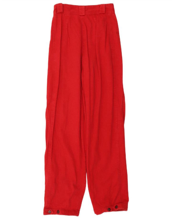 Vintage Womens Pegged Casual Trousers W24 L29 Red