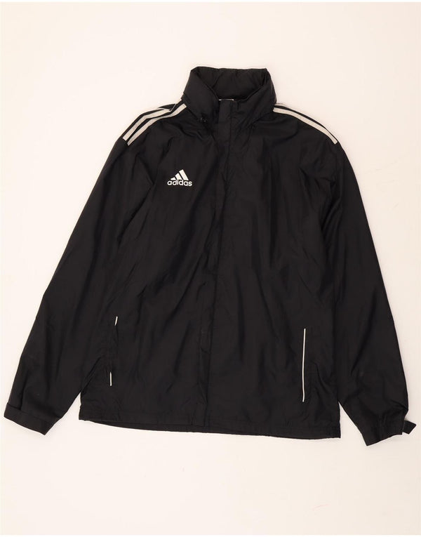 Giacca antipioggia con cappuccio da uomo Adidas UK 48/50 XL nylon nero