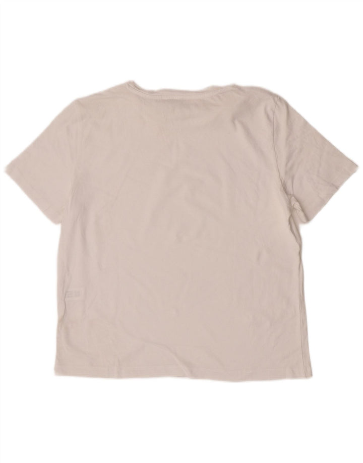 Zara Womens T-Shirt Top UK 14 Medium White Cotton