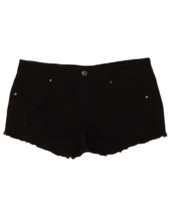Zara Womens Denim Shorts EU 38 Small W28 Black