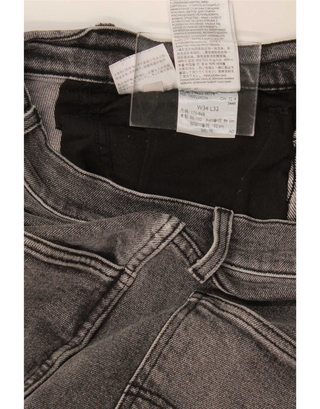 Levi's Mens Slim Jeans W34 L32 Cinza Algodão
