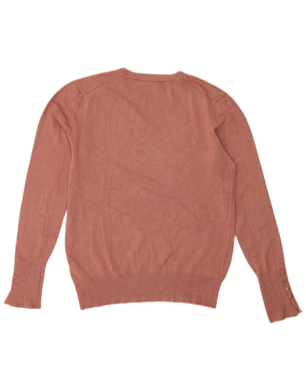 Zara Womens Crew Neck Jumper Sweater UK 18 XL Pink Viscose