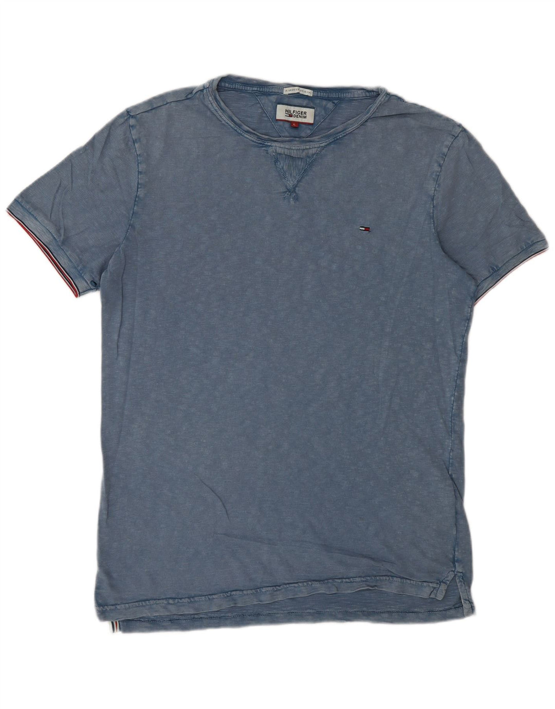 Tommy Hilfiger Mens T-Shirt Top Large Blue Cotton