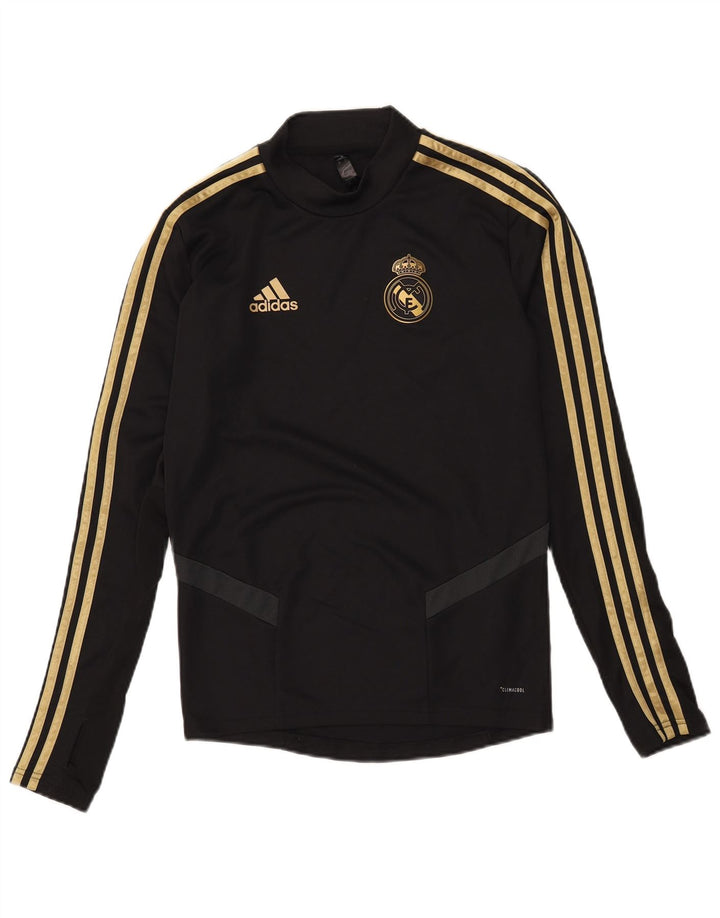 Maglia ADIDAS da uomo del Real Madrid a maniche lunghe XS in poliestere nero