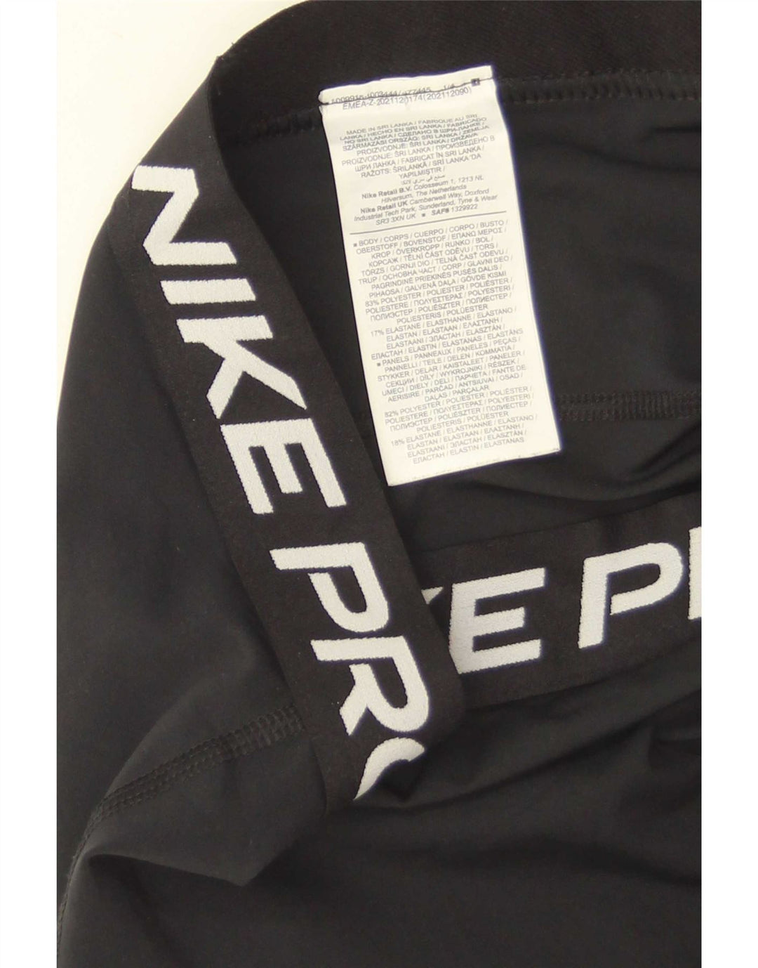 Nike Womens Graphic Leggings UK 14 Large  Black Polyester