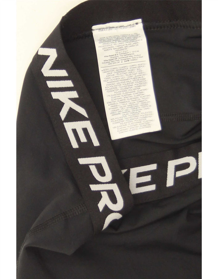Nike Womens Graphic Leggings UK 14 Large  Black Polyester