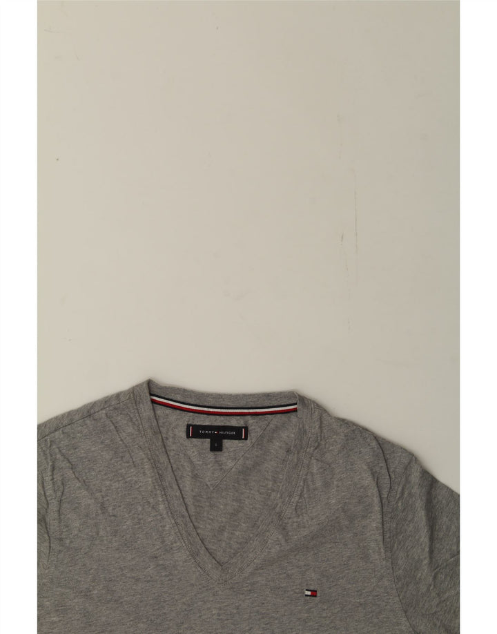 TOMMY HILFIGER Mens T-Shirt Top Small Grey Cotton Vintage Tommy Hilfiger and Second-Hand Tommy Hilfiger from Messina Hembry 