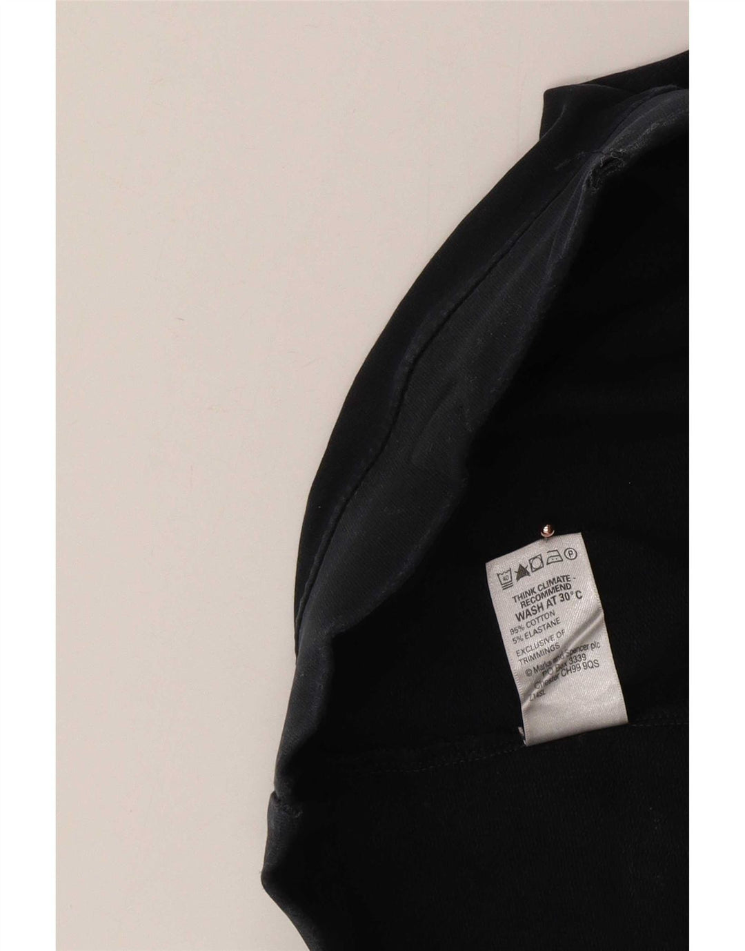 Marks & Spencer Womens Tracksuit Trousers UK 12 Medium  Navy Blue Cotton