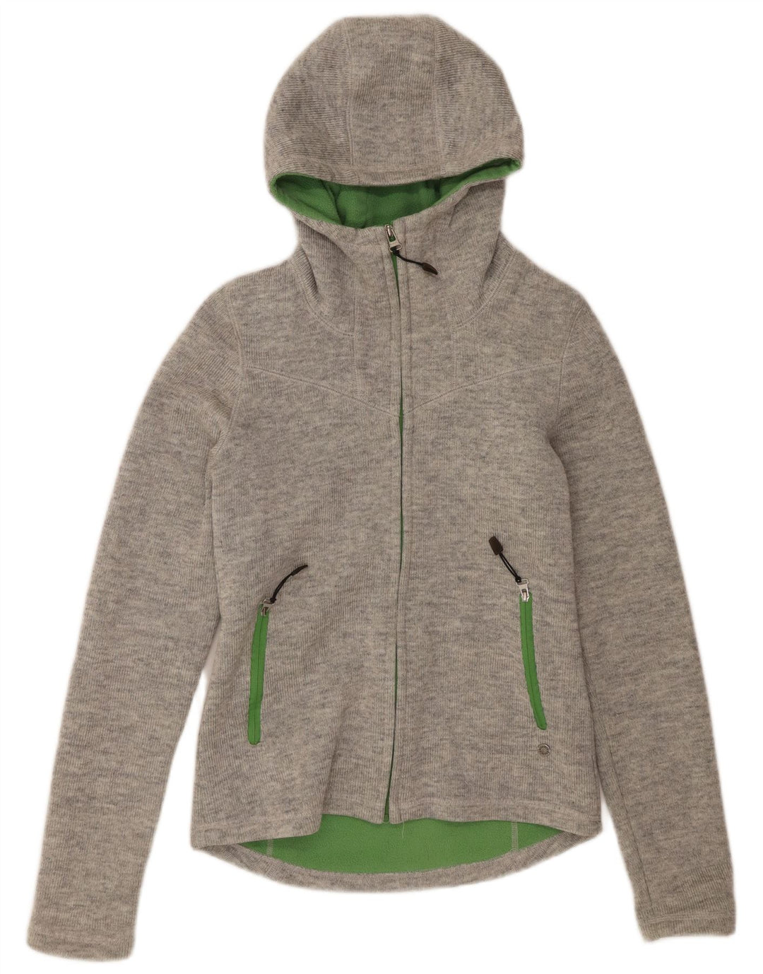 Giubbotto bomber in maglia con cappuccio da donna Bench UK 12 Acrilico grigio medio