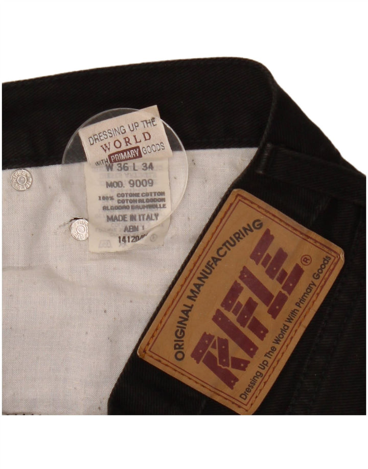 Rifle Womens Straight Jeans W36 L34 Black Cotton